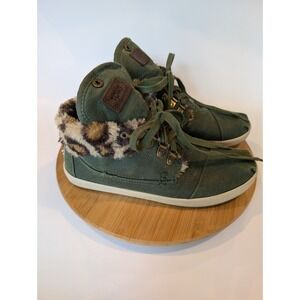 Toms Shoes Womens Size 9.5 Highland Botas Sherpa Lined Fold Over Ankle Boots